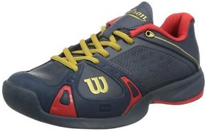 WILSON 100 YEAR RUSH PRO  - womens tennis shoes - COAL/RED/GOLD - Auth Dealer