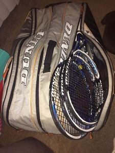 Dunlop Aerogel 200 Bag And 3 Racquets