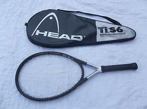 HEAD TI S6 TITANIUM LIGHT WEIGHT TENNIS RACQUET WITH STORAGE BAG