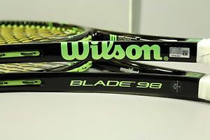 2 Wilson Blade 98 16 x 19  2015 Tennis Racquets STRUNG 4 3/8