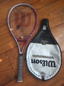 Wilson Pink Tennis Racket Used With Case