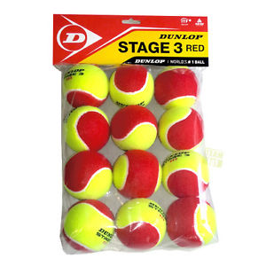 Dunlop Bolas de tenis Stage 3 12 Pack amarillo/rojo