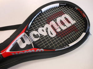 Wilson NCORE, NRAGE  Red/White Used 4 1/4 Tennis Racquet