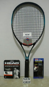 Head Austrian Trisys 190 DPW 112 Tennis Racquet  Racket 4 3/8 - NEW STRINGS/GRIP