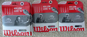 (30 Sets) BRAND NEW Wilson Hollow Core Tennis Strings 16g Clear Pink Black