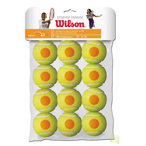 Wilson Bolas de tenis STARTER Naranja 12 Pack Fase 2