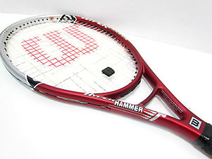 *NICE* Wilson Hyper Hammer 5.6 Tennis Racket Racquet 4 1/2" Carbon, "Rollers"
