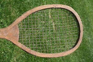 Vintage Tennis Racquet Antique Old Badminton Racket