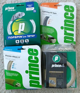 (20 sets) Lot of BRAND NEW PRINCE Tennis Strings Premier Topspin Lightning Spin