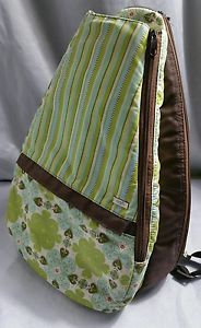 GloveIt Ladies Tennis Backpack Racquet Bag COTTON BLOSSOM  Geometric Print