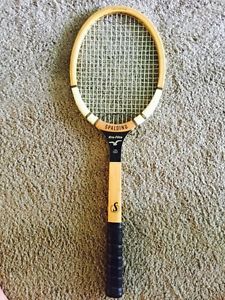 Vintage Spalling Tennis Racket With Cover, Original Balls, And Press