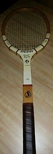 Vintage Spalding Wooden Tennis Racket Pancho Gonzales Autograph Model