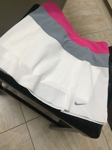 Nike Women's 621019 Tennis Skirt  Short White/Punk/Grey  Sz XL NWT!
