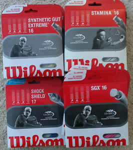 (25 sets) Lot of BRAND NEW Wilson Tennis Strings SGX Extreme Shockshield Stamina
