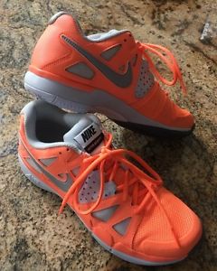 NIKE MENS AIR VAPOR ADVANTAGE TENNIS SHOES SIZE 8.5 orange silver 599359 800