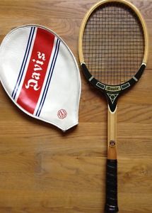 Vintage Tad Davis Proffessional Model Wood Tennis Racket With Cover