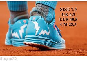Size 7,5 Nike Tennis Rafa Nadal Roland Garros 2015 RARE Lunar Ballistec 1.5 LG