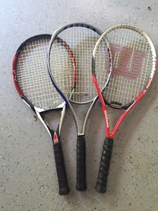 Wilson and Prince tennis rackets