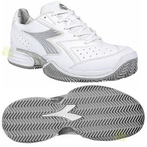 Diadora Mujer Zapatillas de tenis Speed Shot Clay / Corte la arcilla blanco/gris