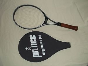 PRINCE MAGNESIUM PRO 1984 TENNIS RACQUET  4 1/2 GRIP WITH CASE VERY NICE COND
