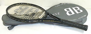 Blackburne DS107 Double Strung Tennis Racquet & Case 4 5/8  107 Sq In Super Mid