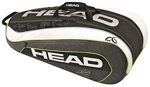 HEAD 283086 2016 Djokovic 9R Supercombi Tennis Bag (Black/White)