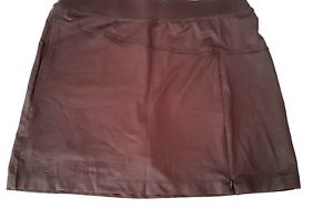 NWOT LOLE Women's  Skort ~ Size M ~ Brown  TENNIS ~ BIKING~GOLF, Zipper front