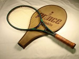 Prince POG Graphite Oversize Tennis Racquet Single Stripe w/ Case 4-1/4"