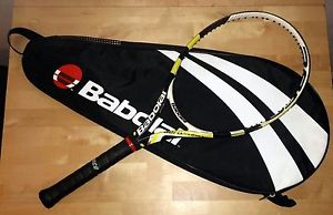Babolat AeroPro Drive Plus 4-3/8 grip Tennis Racquet NEW Racket Overgrip + CASE