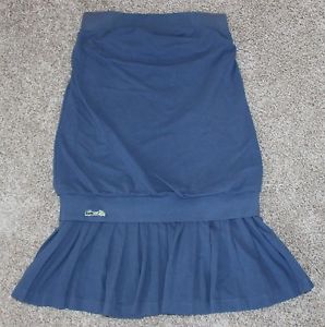LACOSTE Malandrino Skirt ladies women's xs x-small French pleated Blue crocodile