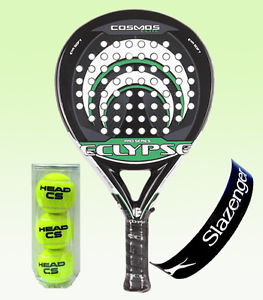 PALA DE PADEL ECLYPSE COSMOS ELITE NUEVA. PROTECTOR DE BORDE Y BOLAS HEAD GRATIS