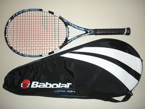 BABOLAT PURE DRIVE CORTEX 100 TENNIS RACQUET 4 1/4 (NEW BABOLAT STRINGS)