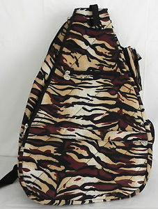New Everest Tennis/Sling/Gym Bag Padded Brown Tone Racket and Accessory Storage