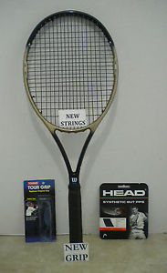 Wilson Pro Staff Hammer 4.0 MP 95 Tennis Racquet 4 3/8-NEW STRINGS/GRIP + Nice!