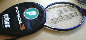 PRINCE FORCE 3 ICE OVERSIZE TENNIS RACQUET L4 ...4 1/2" GRIP, W/FULL COVER,