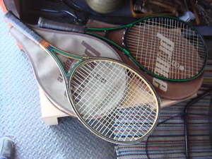 2 Vintage Prince Wood and Graphite Tennis Rackets