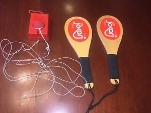 Vintage 1970's Jokari Champ Model Wooden Wood Paddleball Paddle Racquets