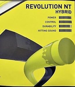 Dunlop Cuerdas de tenis Revolution NT Hybrid amarillo Set negro 12,2 Metros