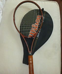 Wilson Jack Kramer Staff 110 Tennis Racquet w Cover 4 5/8 Leather Grip  #5305