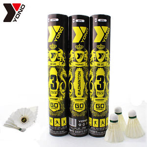PRO Entrenamiento Blanco Pluma De Ganso Gallitos de Badminton Bádminton