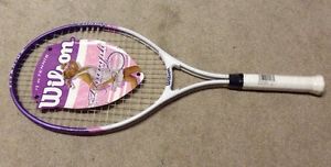 NIP Wilson Triumph Titanium Tennis Racquet Soft Shock Grip 4 1/4" Purple Pink