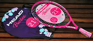 Head "BARBIE" Girls Jr. Prestrung Tennis Racquets (21")   Brand New with Cover