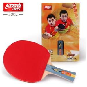 DHS 3-Star 3002 Table Tennis Racket PING PONG Paddle Shake-Hand FL Long Handle