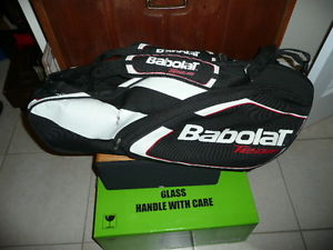 BABOLAT "TEAM" Tennis Racquet Bag BLK/RED/White VG Condition