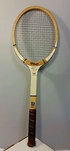 VINTAGE 1970'S WILSON CHRIS EVERT WOOD TENNIS RACQUET Strata-Bow Belgium Made