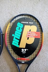 Prince - Power Pro Tennis Racquet Feather Lite 27 inch with cover 4 1/4 Grip