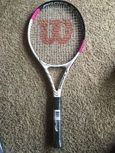 WILSON Adult Profile Boost NEW Tennis Racquet  Pink Black 4-1/4 Strung