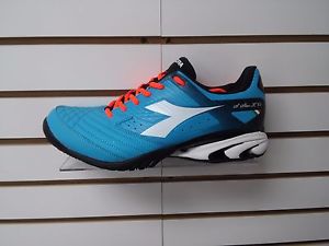 Diadora S. Star K VII Men's Tennis Shoes - New - Size 10.5 - Blue/Orange