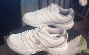 K-Swiss Women's "Ultrascendor II" White Leather Tennis Sport Trainer #92827155