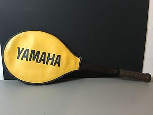 Vtg. Yamaha Fiberglass Graphite Reinforced Shaft No.4 Tennis Racket/Cvr L 4 1/2"